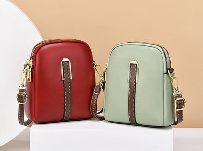 💐👜Bolsa de mensajero de cuero de PU cruzada de moda para mujer