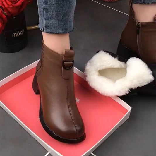 🌟🌺【35-40】Ručno rađene talijanske neklizajuće ženske čizme od prave kože