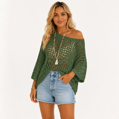 Noa - Jersey de verano de punto calado casual