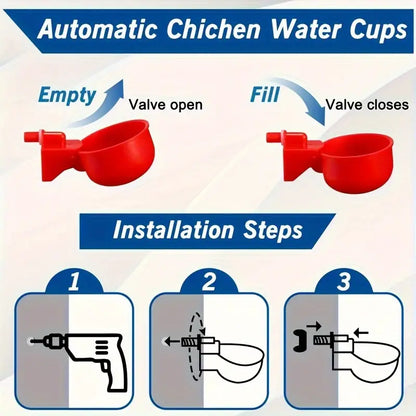 🦆🐔 【Kup 10, otrzymasz 10 gratis】【20 sztuk】Automatyczna miska do pojenia drobiu