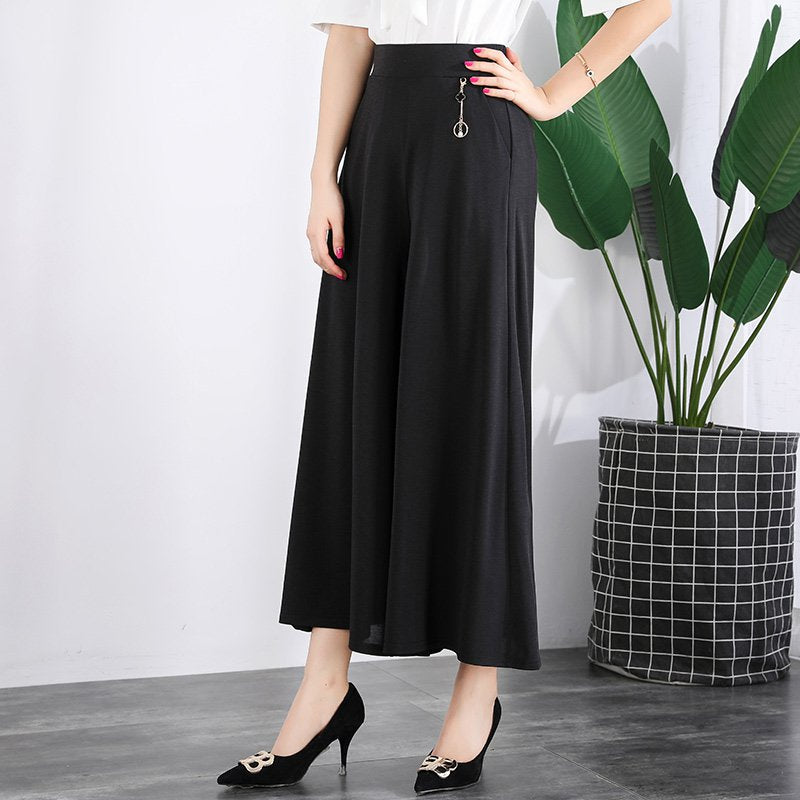 👖❤️【M-5XL】 Нови дамски летни широки панталони от леденa коприна за 2026 г.