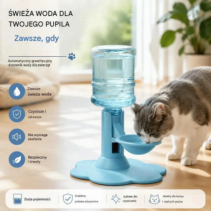 Automatyczny dozownik wody dla zwierząt – grawitacyjna, samonapełniająca się miska na wodę dla psów i kotów