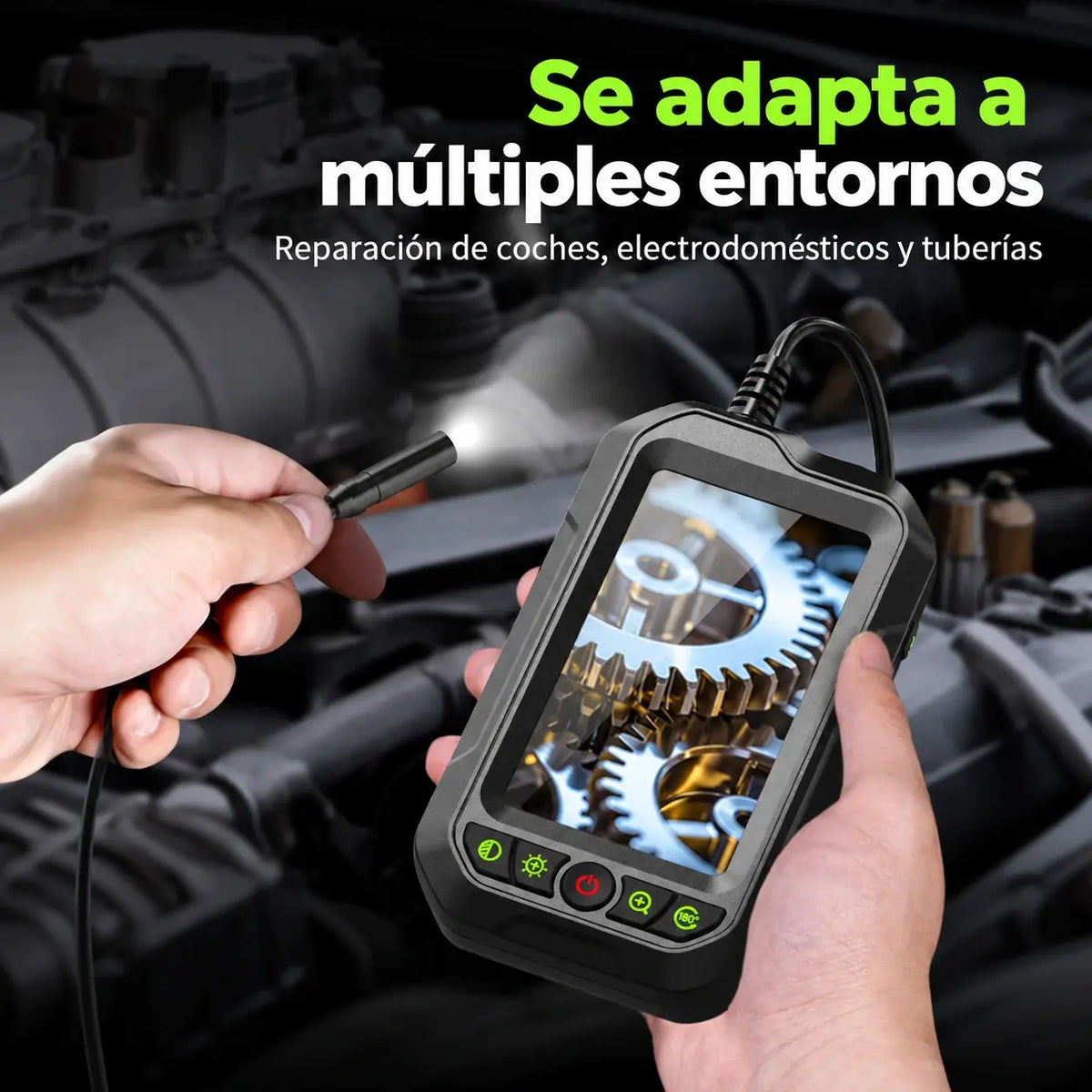 🔍 Oferta por tiempo limitado: ¡50 % de descuento! ✨ Cámara endoscópica portátil HD 1080p con pantalla de 4,3" – Impermeable (IP67), inspección precisa y batería de larga duración ✨