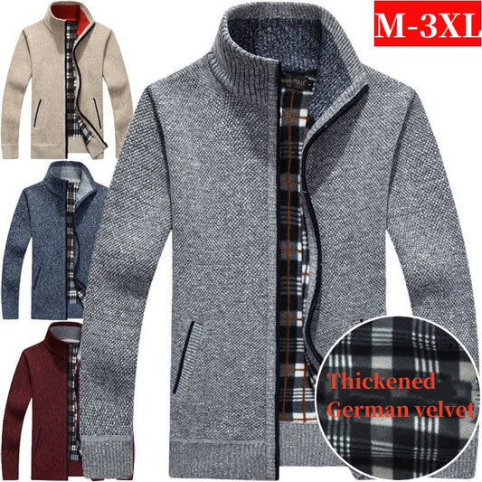 😎🧥【M-3XL】2025 Suéter suelto con cremallera de talla grande para hombre