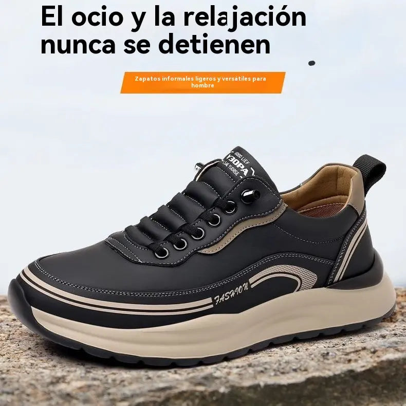 【Tallas 39-45】Zapatillas de piel impermeables y resistentes a las manchas con suelas suaves y cómodas