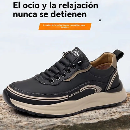 【Tallas 39-45】Zapatillas de piel impermeables y resistentes a las manchas con suelas suaves y cómodas
