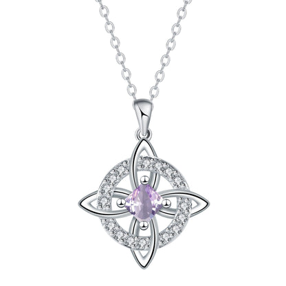 🔮Naszyjnik z węzłem czarownicy i kamieniem szlachetnym 🔮💞 Chroń swoich bliskich