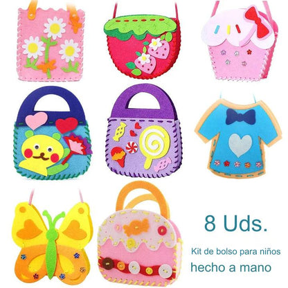 【50%OFF】🔥【8 piezas】🥰Bolsos infantiles hechos a mano no tejidos DIY, el mejor regalo para los niños🎁