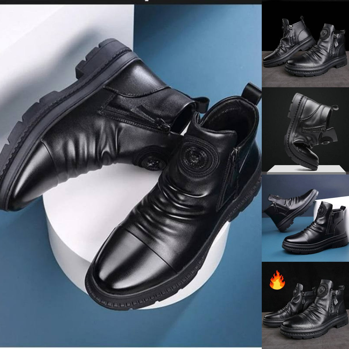 🔥⏳【39-44】2024 nove visokokvalitetne moderne muške čizme od prave kože ručno izrađene