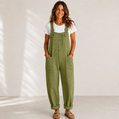 ⏰🔥 ¡Oferta Especial 50% OFF! 👖 Peto Casual de Mujer – Corte Holgado y Botones Elegantes para Comodidad Total 🌸✨