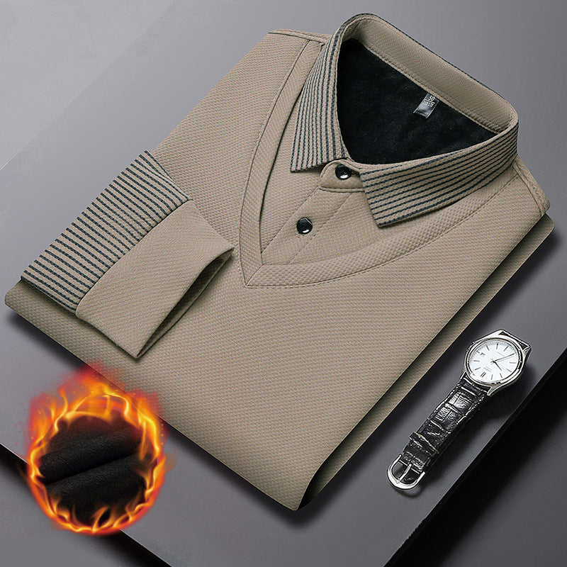 💥😎【M-4XL】Muški dvodijelni set polo majica s imitacijom prugastog uzorka.