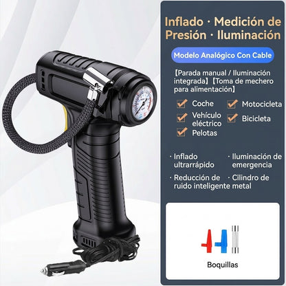 🚗💨✅  50% DE DESCUENT 🔥 Inflador de neumáticos inalámbrico portátil multifuncional con pantalla digital.